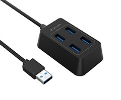 Mini Portable 4-Port SuperSpeed USB 3.0 Hub