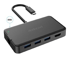 4K 6-in-1 Multifunction USB-C Hub with Type-C Port