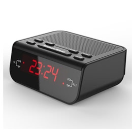 Digital Alarm Clock FM Radio Red LED Time Display