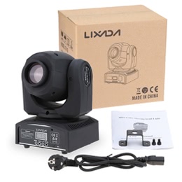 Lixada DMX-512 Mini Moving Head Light RGBW LED Stage Light