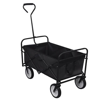 Black Foldable Garden Trolley