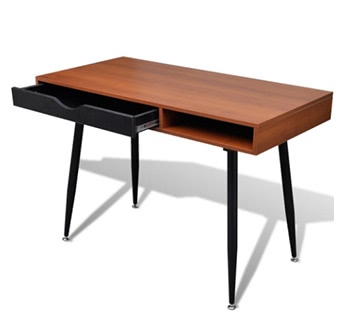 Brown Workstation Computer Desk Laptop Table