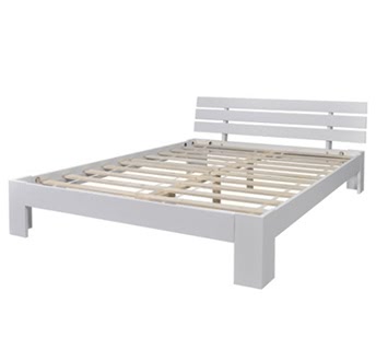 White Solid Pinewood Bed