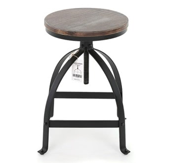 iKayaa Swivel Pinewood Rustic Dining Chair