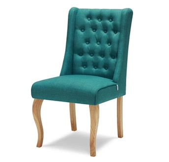 iKayaa Accent Wing Back Linen Fabirc Dining Chair