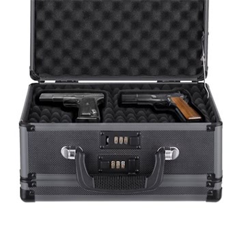 iKayaa Double Sided Aluminum Frame Gun Case