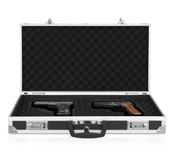 iKayaa Aluminum Hard Shell Pistol Gun Case